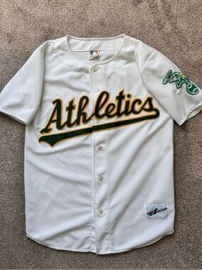 Vintage Ravens 90s Oakland Athletics MLB Baseball Jersey Size Large